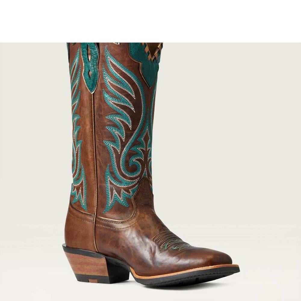 NEW ARIAT women's crossfire picante leather western boots in brown